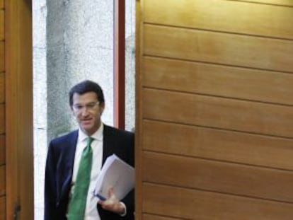 Feijóo, el pasado miércoles en el Parlamento gallego.