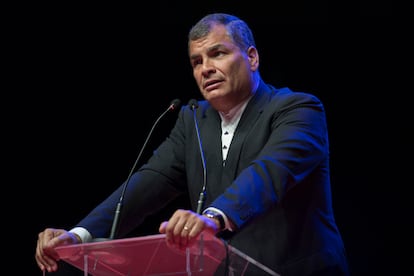 Rafael Correa, expresidente de Ecuador, en Madrid, en 2017.