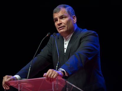 Rafael Correa, expresidente de Ecuador, en Madrid, en 2017.