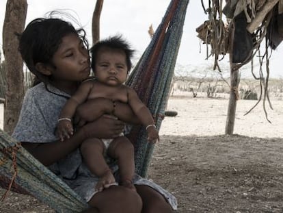María Clara es uno de los primeros bebés wayúu nacido desde el retorno a Bahía Portete.