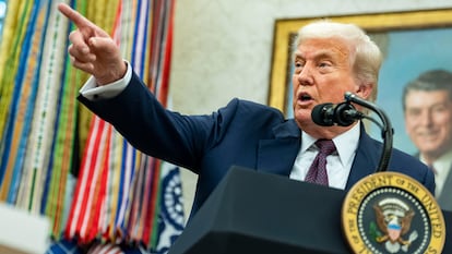 Donald Trump, en la Casa Blanca, el 6 de agosto.
