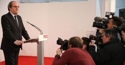 &Aacute;ngel Gabilondo, en su presentaci&oacute;n como candidato de los socialistas a la Comunidad de Madrid. 