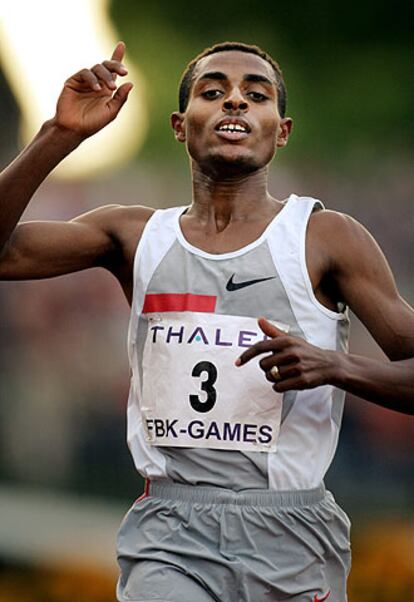Bekele, el pasado 31 mayo, cuando batió el récord mundial de 5.000.