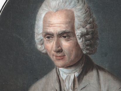 El filósofo y escritor Jean-Jacques Rousseau (1712-1778) retratado por Garneray Pierre Michel Alix.