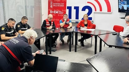 Imagen del Cecopi del pasado 29 de octubre aportada por la representación de la exconsejera de Justicia e Interior Salomé Pradas. 