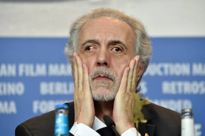 Fernando Trueba, durante la rueda de prensa de &#039;La reina de Espa&ntilde;a&#039; en Berl&iacute;n.