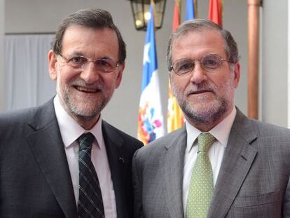 Rajoy y su doble chileno, el empresario Gastón Cruzat.