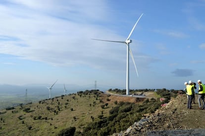 El parque eólico Merengue de Plasencia (Cáceres).