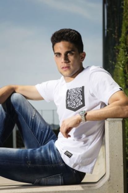 Marc Bartra, en la ciudad deportiva de Sant Joan Despi.