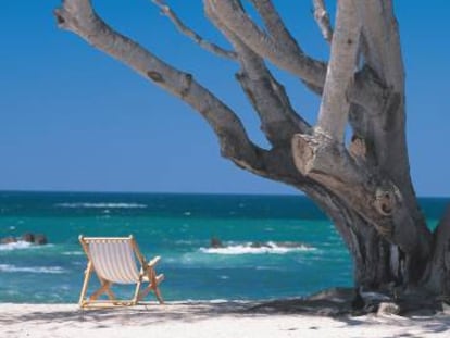 Playa en Riviera Nayarit, donde Marriott International gestionará cuatro complejos hoteleros.