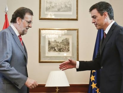 Mariano Rajoy y Pedro S&aacute;nchez este mi&eacute;rcoles en Congreso.