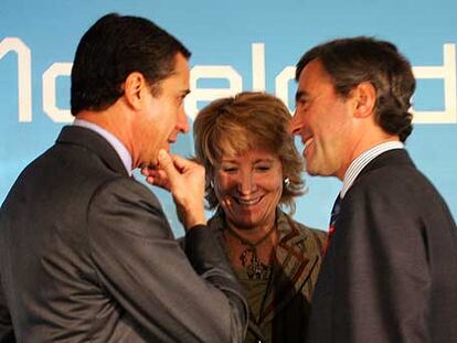 Eduardo Zaplana, Esperanza Aguirre y Ángel Acebes.