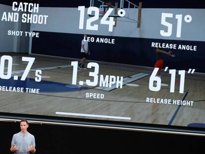 Steve Nash, exjugador de la NBA, presenta una 'app' de realidad aumentada para entrenar a baloncesto.