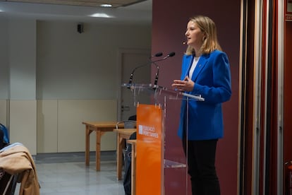 La consejera de Derechos Sociales, este miércoles en la fundación Pere Tarrés.