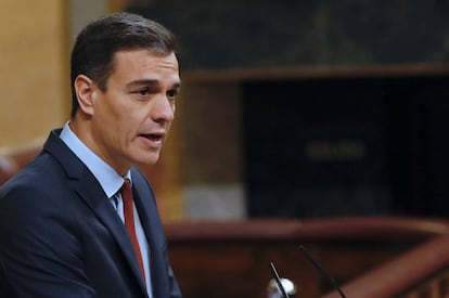 Prime Minister Pedro Sánchez addresses Congress.