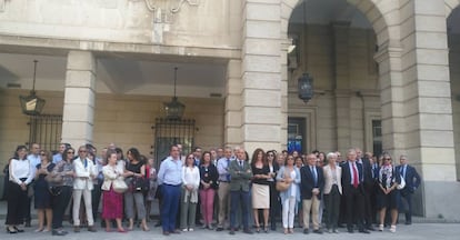 Protesta de jueces y fiscales en Sevilla el pasado 17 de mayo.