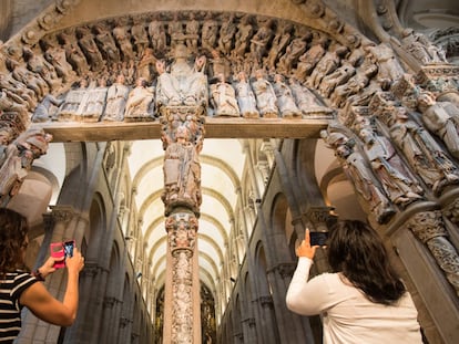 El Pórtico de la Gloria de la Catedral de Santiago.