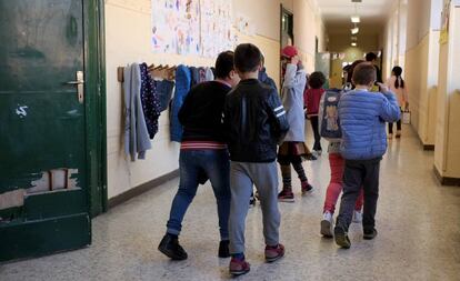 Niños en un colegio italiano.