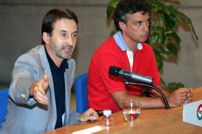 El presidente del PNV, Josu Jon Imaz, y el portavoz de la ejecutiva del partido, Iñigo Urkullu.