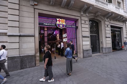 Tienda del FC Barcelona en el paseo de Gràcia de Barcelona.