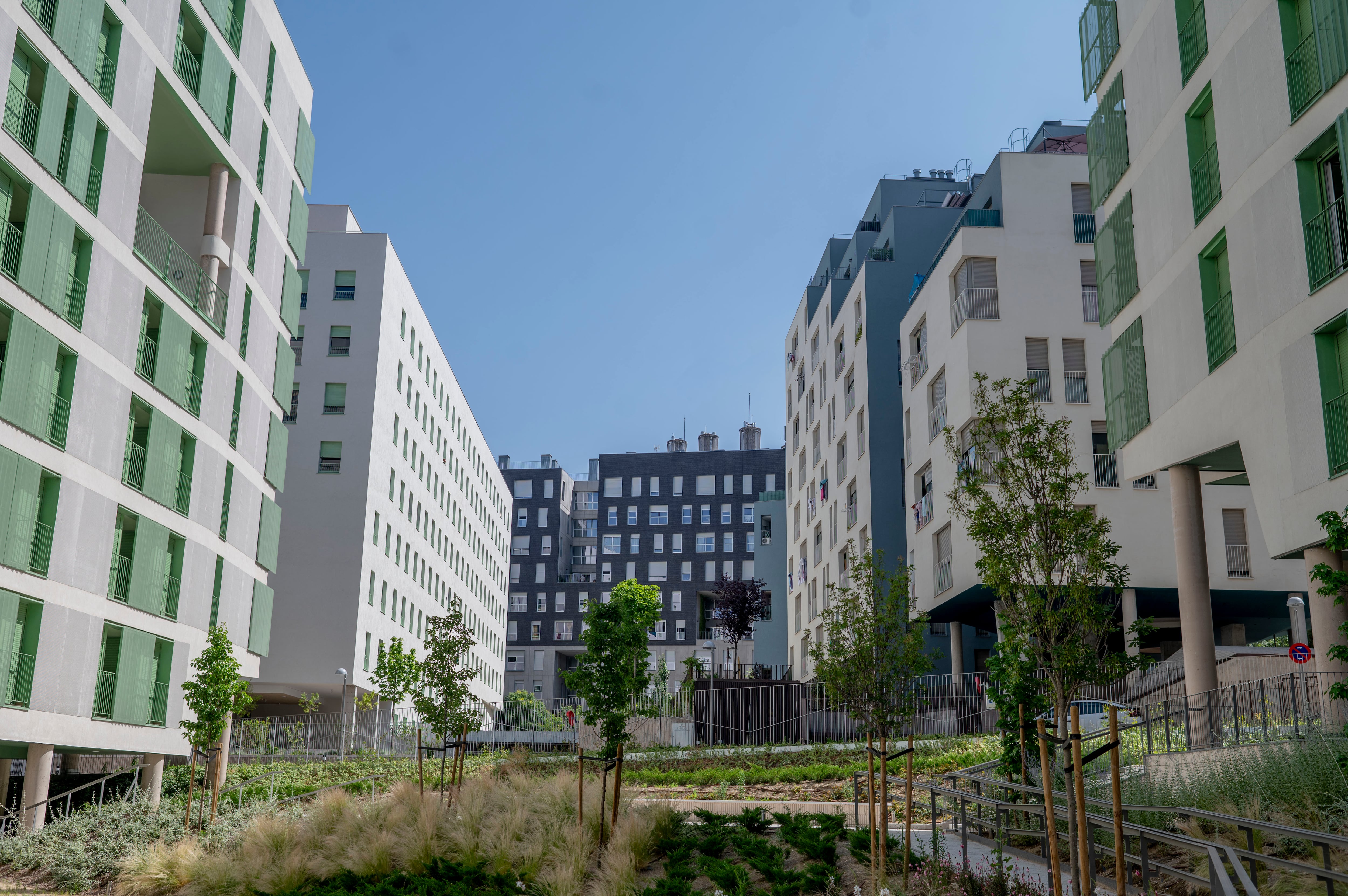 Viviendas públicas de alquiler asequible en Puente de Vallecas de la Empresa Municipal de la Vivienda y Suelo de Madrid. 