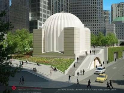 Proyecto de Calatrava para la iglesia de San Nicolás en Nueva York.