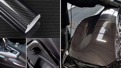 Carbon fiber for car in multiple sizes.