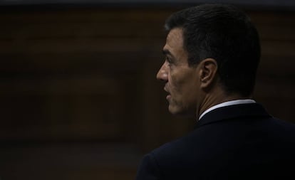 Pedro Sánchez, este miércoles, en la Sesión de Control del Congreso