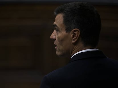 Pedro Sánchez, este miércoles, en la Sesión de Control del Congreso