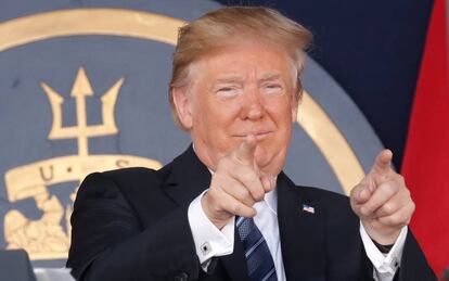 El presidente de Estados Unidos, Donald Trump, en Annapolis (EE UU), el pasado 25 de mayo.