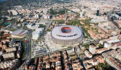 Imatge de la futura urbanització del Camp Nou.