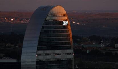 Edificio del BBVA, en Madrid .