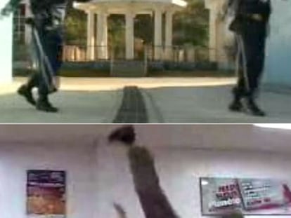 Dos de los vídeos de <i>breakdance</i> más vistos en YouTube. En el primero se escenifica una lucha de baile entre militares de Corea del Norte y del Sur. El de abajo pertenece a un torneo celebrado en Seúl.