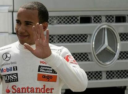 Lewis Hamilton, en Montmeló