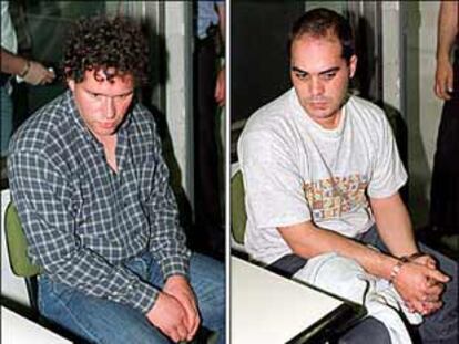 Jesús María Goikoetxea Karralda y Premin Sampedro Larrañaga, tras su detención.