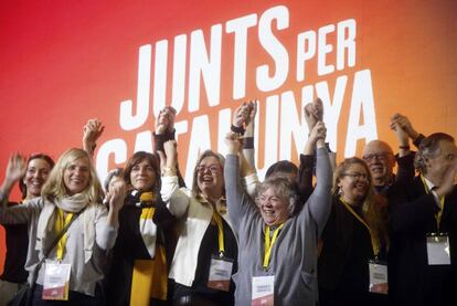Celebració a la seu de Junts per Catalunya.