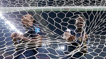 Jules Koundé y Aurelien Tchouameni, en una imagen de archivo con la selección francesa.