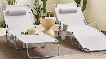 ofertas aliexpress en packs de tumbonas para el jardín o la piscina.