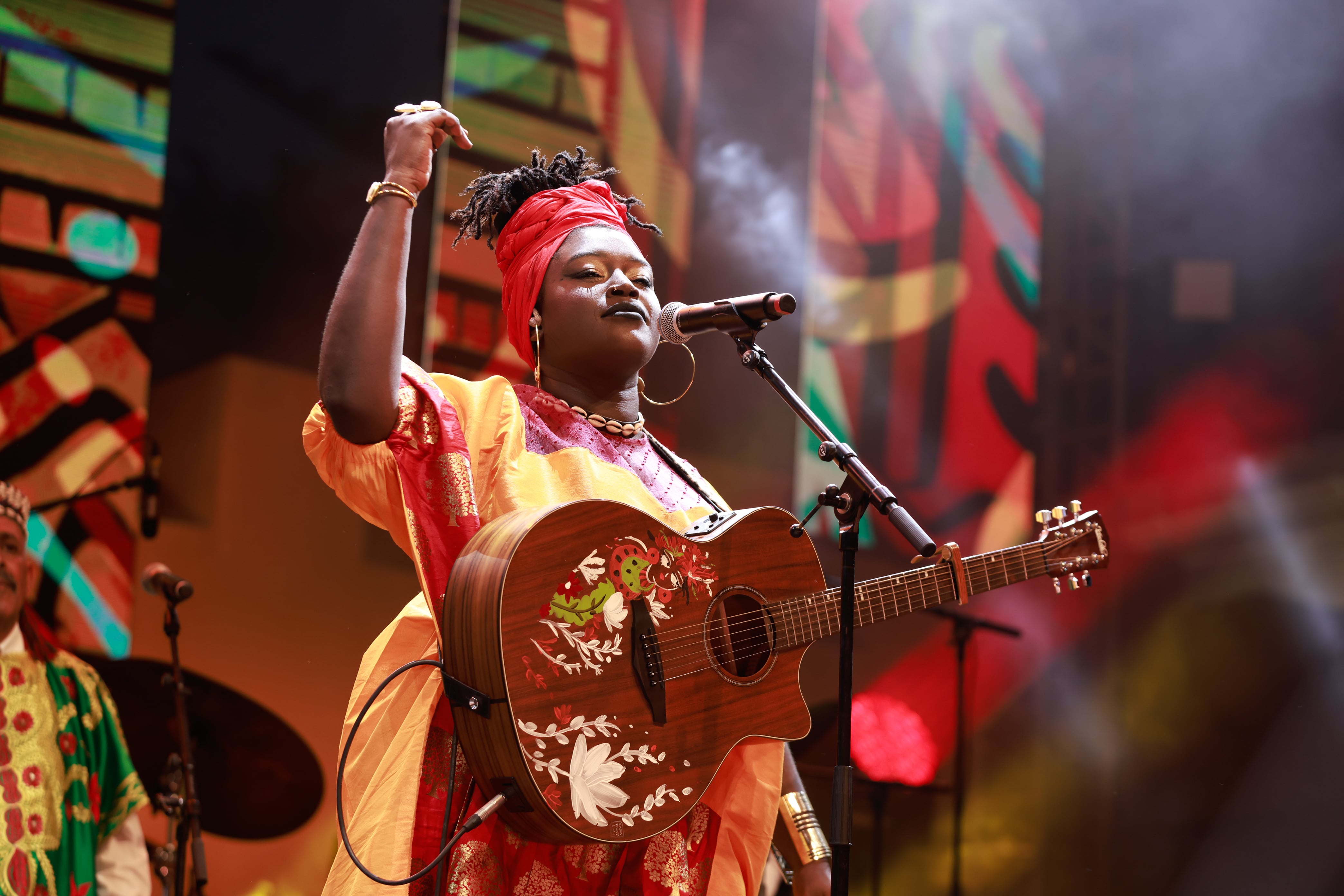 Kya Loum durante la noche de apertura del Festival Esauira. Gnawa y músicas del mundo, el 19 de junio de 2025.