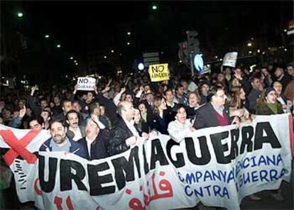 Concentración de anoche en Valencia.