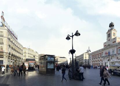 En la actualidad, diagnostican los arquityectos responsables del proyecto, la Puerta del Sol es el resultado de "intervenciones que se han ido realizando como parches, sin un plan integral previo, y la 'ensucian' demasiados elementos distintos, desde kioscos hasta entradas de metro".