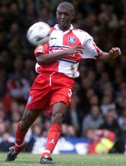 Steve Brown, el pasado sábado, en un momento del partido Leicester-Wycombe.