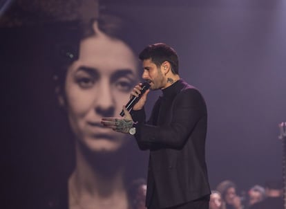 Melendi, en un momento de su actuación en la gala.