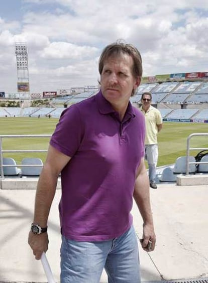 Schuster, ayer en el estadio del Getafe.