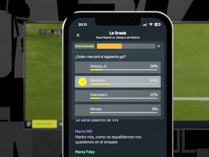 Recreación del servicio de chat que Dazn incluirá en su aplicación.