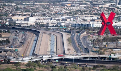 Vista aérea del Puente de las Américas, entre Chihuahua (México) y Texas (EE UU), en una imagen de archivo.