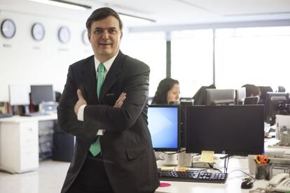 Marcelo Ebrard, ex alcalde del DF, en la redacción de EL PAÍS en México.