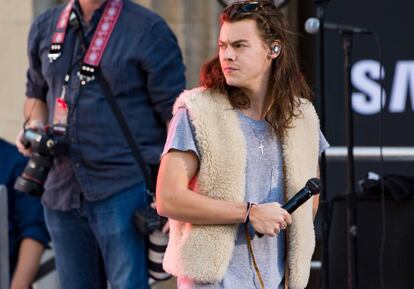 Harry Styles ensayando en Los Ángeles.