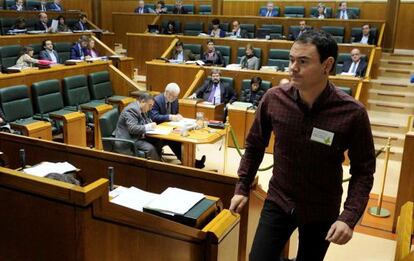 Arraiz, en un pleno del Parlamento.