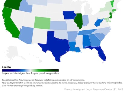 Los Estados más seguros y de mayor riesgo para los inmigrantes: un mapa de las leyes migratorias en Estados Unidos